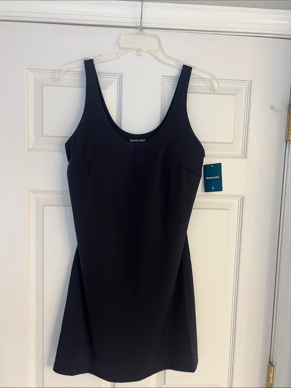 Tommy John Black Scoop Neck Mini Dress